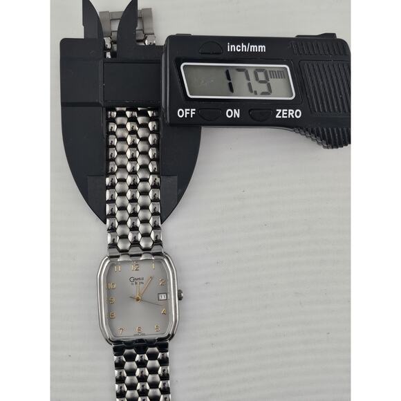 Mens Bulova Caravelle Ultra Slim Elegant Tank Watch Quartz New Battery Runs Well - Picture 8 of 10